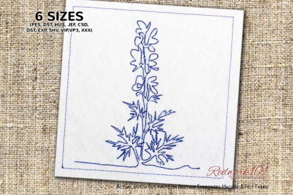 Aconite Flowering Plant Lineart: An Embroidery Review