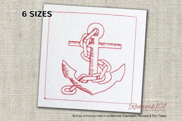 Anchor Chain Design: A Nautical Embroidery Gem