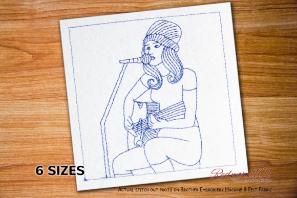 Beautiful Passionate Female Singer Design