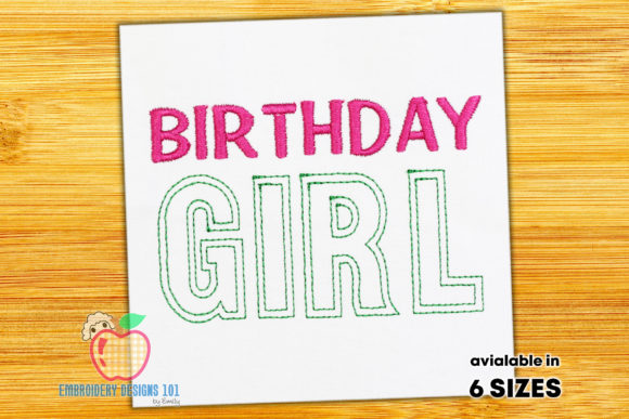 Birthday Girl Text Sketch: A Charming Addition