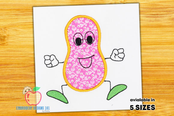 Cute Peanut Cartoon Applique for Etsy Sellers