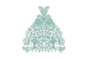 Exquisite Wedding Dress Embroidery Design