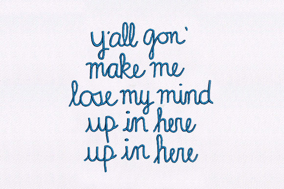 Make Me Lose My Mind: A Charming Embroidery Design