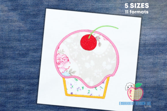 Mini Cherry Cup Cake Applique Design Review