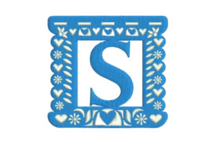 Papel Picado Alphabet S: A Charming Monogram Design