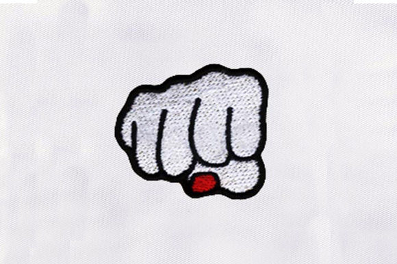 Powerful Punch: A Bold Embroidery Design for Merch