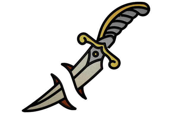 Sharp and Stylish: The Dagger Embroidery Design