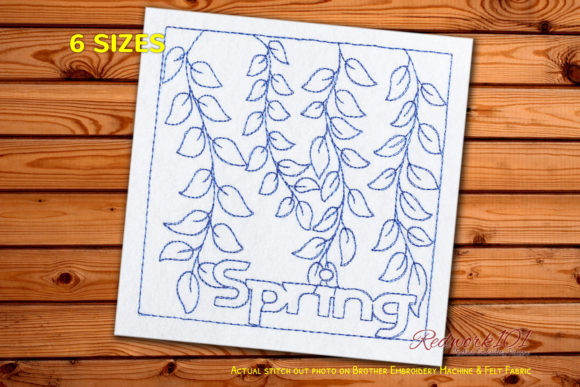 Spring Leaves Design Bluework: A Premium Embroidery Choice