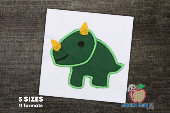 Triceratops Dinosaur Applique Design Review